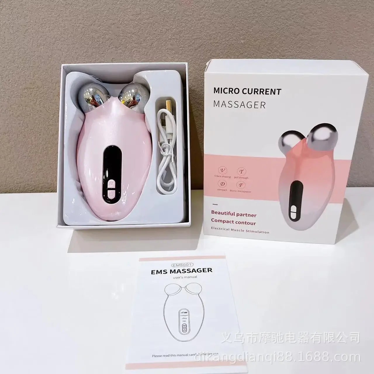 Ems Microcurrent Facial Beauty Anti-cellulite Double Chin Thermal Vibration Massage Machine Face Lift Firming and Tender Skin - Image 8