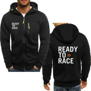 Men's hoodies Ready To Race print High Quality cotton Hooded Jackets Autumn 2024 new Men's Hoodies Sweatshirts Cardigan