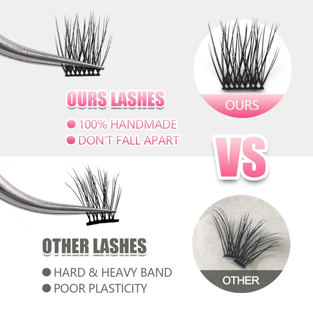 YUANZHIJIE DIY Clusters Little Devil Cosplay Eyelash Extensions Russian Faux Mink False Eyelashes Segemented Wispy Makeup Lashes - Image 4