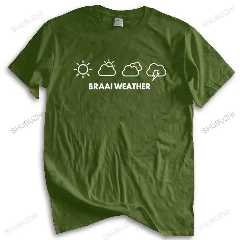 Cotton Tshirt Tops Mens BRAAI WEATHER T Shirt Mens Funny South African Africa Barbecue Tshirt Unisex Teeshirt Euro Size - Image 7