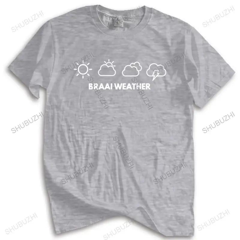 Cotton Tshirt Tops Mens BRAAI WEATHER T Shirt Mens Funny South African Africa Barbecue Tshirt Unisex Teeshirt Euro Size - Image 8