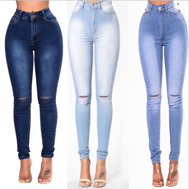 2023 New Vintage Women Jeans Slim Fit High Waist Denim Pencil Pants Bootcut Summer Pull-on Skinny Jeans Blu Fashion Holee - Image 2