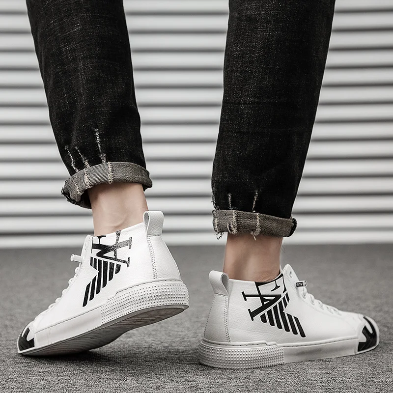 High Quality Luxury Brand Ultra Fiber Leather Mid Top Casual Sports Snerkers Men Shoes Tenis Chaussure Homme Zapatillas Hombre - Image 6