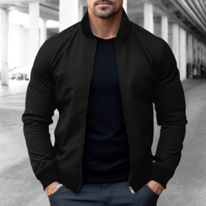 Pure Color Men's Bomber Jacket Man Casual Streetwear Hip Hop Zipper Coats Fashion Men Baseball Uniform Aviator Jackets Clothing