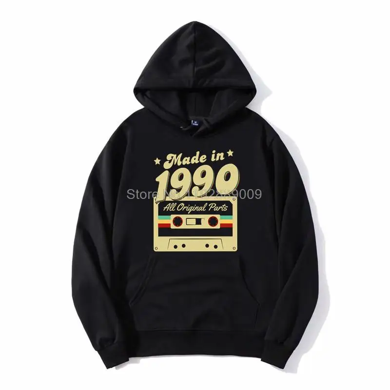 Cool Vintage Since 1990 Birthday Hoodie Leisure Hoody Sweatshirt Old Pullover Men Gift Clothes Streetwear Cotton Unisex Coat - Image 10