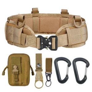 Tactical Battle Belt Military Airsoft Waist Band Adjustable Quick Release Buckle Outdoor Hunting Thickened Widened Waistbands