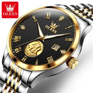 OLEVS 6696 New Luxury Waterproof Automatic Watch For Men Calendar Mechanical Man Hand Clock Original Business Men's Watches 2024