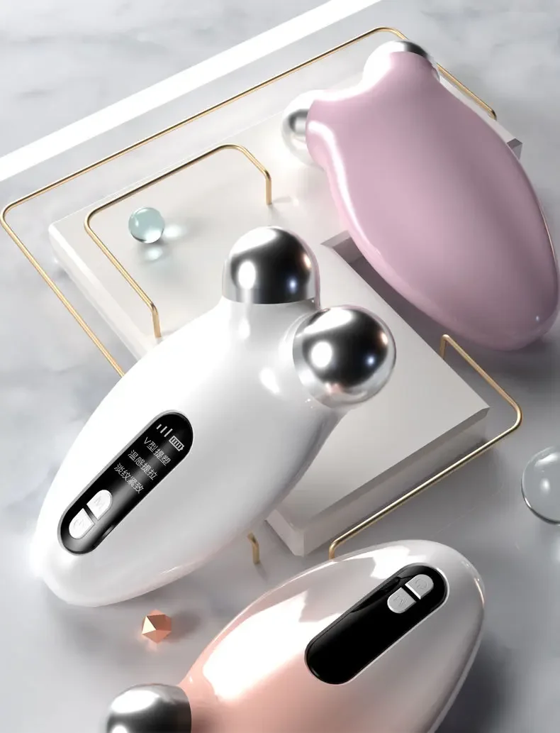 Ems Microcurrent Facial Beauty Anti-cellulite Double Chin Thermal Vibration Massage Machine Face Lift Firming and Tender Skin - Image 3