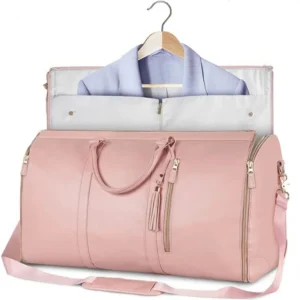 2024 Fashion Large PU Folding Suit Storage Bag Women High Capacity Luggage Handbag Travel Sport Outdoor Multi Function Organizer