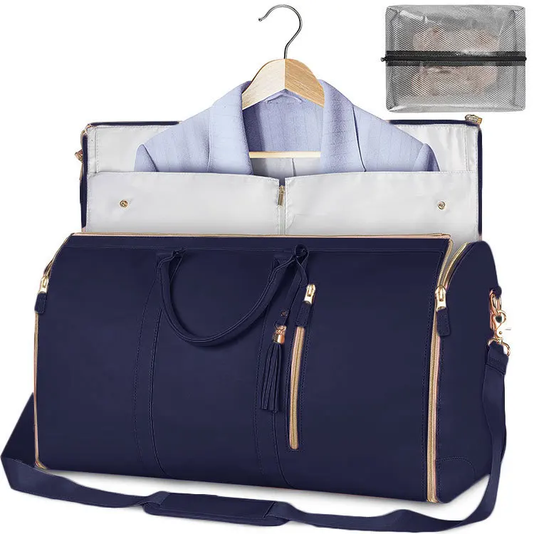 Large Capacity Travel Duffle Bag Women's Handbag Folding Suit Bag Waterproof Clothes Totes - Image 10