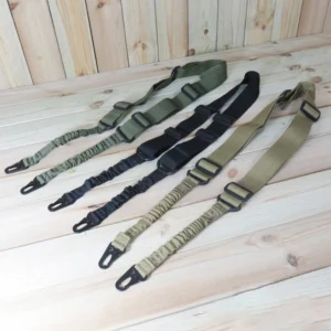 1Pc Tactical 2 Point Sling Shoulder Strap Outdoor Rifle Sling QD Metal Buckle Belt