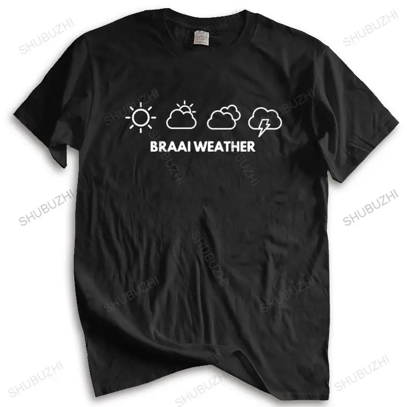 Cotton Tshirt Tops Mens BRAAI WEATHER T Shirt Mens Funny South African Africa Barbecue Tshirt Unisex Teeshirt Euro Size - Image 9